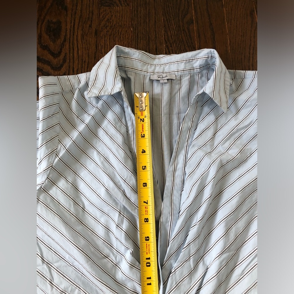 RAILS Women’s L Blue/White Stripe Irie V-Neck Midi Shirt Dress in Hampton Stripe - Picture 10 of 16